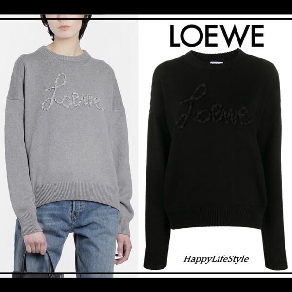 優しい気持ち◇LOEWE ロエベ トレーナー 偽物 Loewe Stitch ニット◇LOEWE OE35Y97GRYWZZZL00